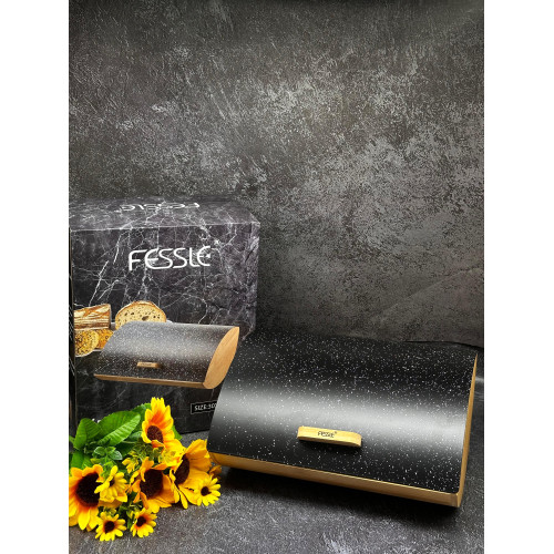 Купить Хлебница FESSLE, 30*25*16 см, нержавейка+бамбук оптом в интернет-магазине FESSLE.RU