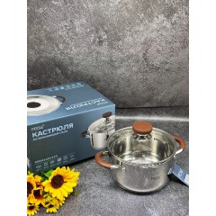 Кастрюля из нержавеющей стали с крышкой FESSLE диаметр 22 см (4.1 л)