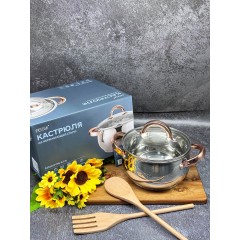 Кастрюля из нержавеющей стали с крышкой FESSLE диаметр 22 см (4,7 л)