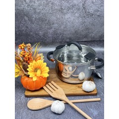 Кастрюля из нержавеющей стали с крышкой FESSLE диаметр 22 см (4,7 л) 