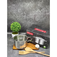 Кастрюля из нержавеющей стали с крышкой FESSLE диаметр 22 см (4.7 л)