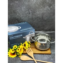Кастрюля из нержавеющей стали с крышкой FESSLE диаметр 24 см (5.1 л)
