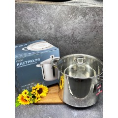 Кастрюля из нержавеющей стали с крышкой FESSLE диаметр 24 см (8.8 л)