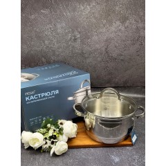 Кастрюля из нержавеющей стали с крышкой FESSLE диаметр 26 см (7.1 л)