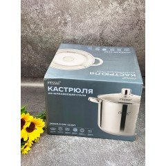 Кастрюля из нержавеющей стали с крышкой FESSLE диаметр 28 см (12,6 л)
